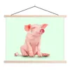 MuchoWow® Textilposter Schwein - Rosa - Sockel - Tiere Produktbild-Vorschau 1