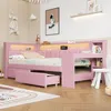 Daybed 90x200 cm mit USB & LED – Tagesbett in Rosa, Produktbild-Vorschau 3