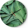 Wanduhr - Rund - Glasuhr - Blätter Eukalyptus Natur - Produktbild-Vorschau 1