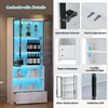 Vetrina lucida Merax con illuminazione a LED, mobile Anteprima dell’immagine prodotto 8