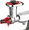 Close-up of a Kenwood juicer attachment for a stand mixer, processing raspberries. Anteprima dell’immagine prodotto