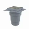 Podlahová vpusť priama DN110, mriežka nerez 150mm, vodná Náhľad obrázku produktu 2