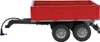 A red trailer with a black hitch and cable is shown against a white background. Produktbild-Vorschau