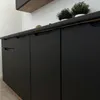 Winkelküche 200x260 cm Schwarz Matt - mit schwarzer Produktbild-Vorschau 8