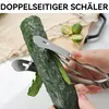3x Sparschäler Edelstahl, Doppelklinge Gemüseschäler für Produktbild-Vorschau 5