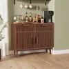UnboxG credenza in legno massiccio 100x35x80 cm, marrone, 2 Anteprima dell’immagine prodotto 5