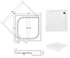 BADLAND Duschwanne Quadratisch Oskar 90x90x16 cm mit Produktbild-Vorschau 4