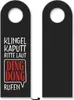 Klingel kaputt, bitte laut Ding Dong rufen Türhänger in rot Produktbild-Vorschau 1
