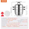 VEVOR 28cm parný hrniec z nehrdzavejúcej ocele so sklenenou Náhľad obrázku produktu 7