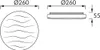 Technical drawing of a round light fixture with dimensions indicated. Náhľad obrázku produktu