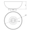 Sapho MINOR Waschbecken zum Aufsetzen, Gussmarmor, Durch. Produktbild-Vorschau 3