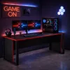 Homidea Vortex, bureau de jeu de 150 cm, noir/rouge – Voir les images du produit 1
