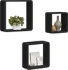 vidaXL Cube Shelves 3 ks černá MDF Náhled obrázku produktu 4