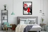 MuchoWow® Gerahmtes Poster Schwarz-Weiß-Foto einer Frau, Produktbild-Vorschau 4