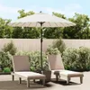 vidaXL Parasol avec mât en aluminium 270 cm blanc sable Voir les images du produit 2