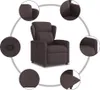 vidaXL Relaxsessel Dunkelbraun Stoff Produktbild-Vorschau 6