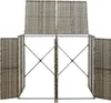 vidaXL Mülltonnenbox für 2 Tonnen Grau 140x80x117 cm Poly Produktbild-Vorschau 2