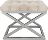 Hanah Home, Capraz - Silver, Cream, Fußhocker & -bänke, Produktbild-Vorschau 1