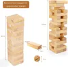 COSTWAY Darned Tower Game 54 bloků s kostkami a taškou na Náhled obrázku produktu 5