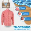 Trachtenhemd Edelweiß-Stickerei stehkragen 100% Baumwolle, Produktbild-Vorschau 6