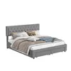 Letto imbottito con boxspring, dimensioni 160x200 cm, con Anteprima dell’immagine prodotto 8