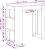 Maison Exclusive - Bartisch Schwarz Eichen-Optik 102 x 50 x Produktbild-Vorschau 9