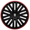 Sparco Radkappen 16 Zoll Bergamo Schwarz Rot 4tlg Produktbild-Vorschau 1