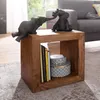 WOHNLING Standregal Massivholz Sheesham 44cm hoch Cube Produktbild-Vorschau 12