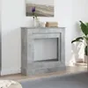 A concrete-effect fireplace surround is shown in a room setting. Podgląd zdjęcia produktu