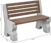 Dehner Gartenbank, 2-Sitzer, frostbeständig, 114 x 75 x 52 Produktbild-Vorschau 3