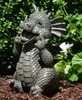 Gartenfigur Gartendrache - Modell Lacht - Fantasy Figur Produktbild-Vorschau 2