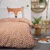 Kinderbettwäsche Set 2-teilig, Fuchs mit Ohren, Rot - Produktbild-Vorschau 1