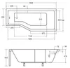 BADLAND Eckbadewanne Badewanne Integra 150x75 Rechts ohne Produktbild-Vorschau 7