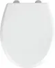 A top-down view of a white toilet seat. Produktbild-Vorschau