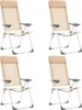 The Living Store Klappbare Campingstühle 4 Stk. Aluminium Produktbild-Vorschau 1