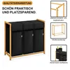 AdelDream Wäschekorb Kleidersortierer 3 Fächer Wäschewagen Produktbild-Vorschau 4