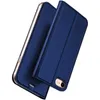 A blue flip case for a smartphone is shown against a white background. Produktbild-Vorschau