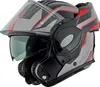Bogotto FS-X600 Vyda Klapphelm, schwarz matt/grau/rot, S Produktbild-Vorschau 1