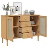 vidaXL Sideboard SENJA Rattan-Optik Braun 112x40x80 cm Produktbild-Vorschau 4