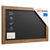 Schwarze magnetische Kreidetafel mit Holzrahmen 60x40cm Produktbild-Vorschau 1