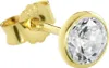 Single Ohrstecker Echt Gold 333er 5,5mm Cubic Zirkonia Produktbild-Vorschau 1
