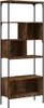 vidaXL Regál na knihy 5 políc, dymový dub 76x33x188,5 cm Náhľad obrázku produktu 1