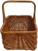 Einkaufskorb aus Weide rechteckig Braun 42x32x38 cm Produktbild-Vorschau 2