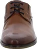 A close-up, front-facing view of a brown leather shoe. Produktbild-Vorschau
