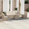 CLORIS 7-tlg. Garten-Sofagarnitur - mit Kissen - Beige Poly Produktbild-Vorschau 1