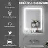 specchio illuminato a LED kleankin, specchio da parete Anteprima dell’immagine prodotto 4