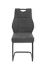 A single gray dining chair with a cantilever base is shown against a white background. Produktbild-Vorschau