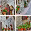 Bild auf Leinwand - Leinwandbild - Italien Straße Blumen Produktbild-Vorschau 8