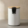 Odpadkový koš do koupelny s bambusem ZETRU, 3 l, bílý Náhled obrázku produktu 18