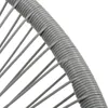 vidaXL Sedia da giardino moon chair in rattan grigio Anteprima dell’immagine prodotto 6